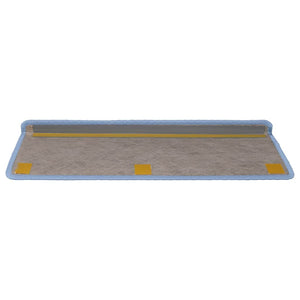 Selvklebende trappematter sisal 30 stk 65x21x4 cm blå