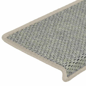 Selvklebende trappematter sisal 30 stk 65x21x4 cm grønn