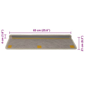 Selvklebende trappematter sisal 30 stk 65x21x4 cm grønn