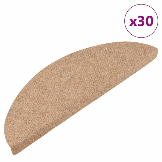 Selvklebende trappematter 30 stk beige 56x17x3 cm