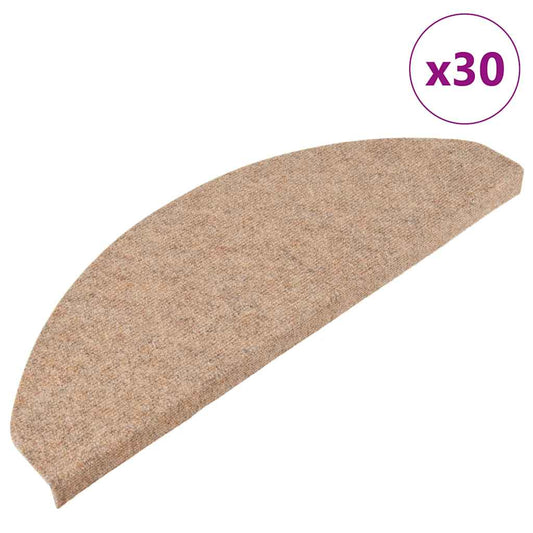 Selvklebende trappematter 30 stk beige 65x22,5x3,5 cm