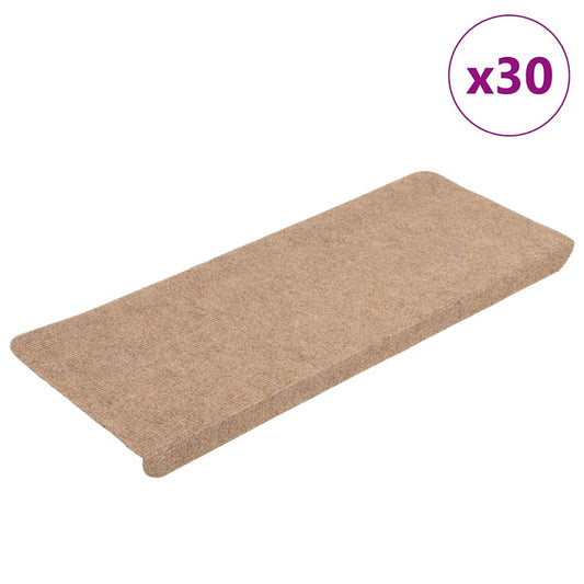 Selvklebende trappematter 30 stk beige 65x24,5x3,5 cm