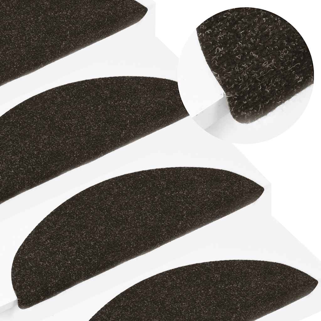 Selvklebende trappematter 20 stk antrasitt 56x17x3 cm