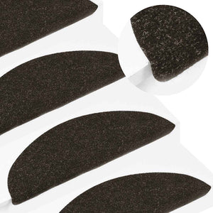 Selvklebende trappematter 20 stk antrasitt 56x17x3 cm