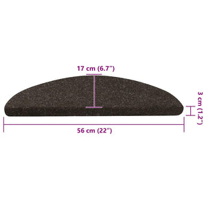 Selvklebende trappematter 20 stk antrasitt 56x17x3 cm