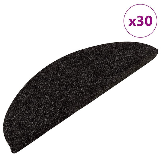 Selvklebende trappematter 30 stk antrasitt 56x17x3 cm