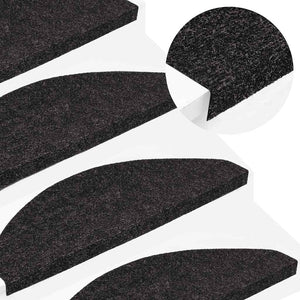 Selvklebende trappematter 30 stk antrasitt 65x22,5x3,5 cm