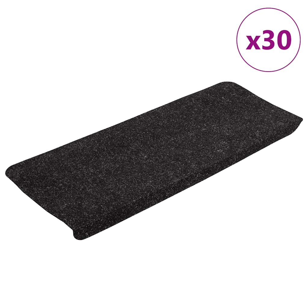 Selvklebende trappematter 30 stk antrasitt 65x24,5x3,5 cm