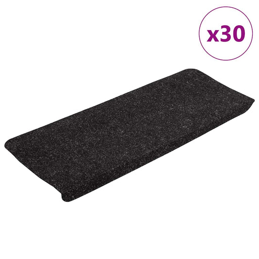 Selvklebende trappematter 30 stk antrasitt 65x24,5x3,5 cm