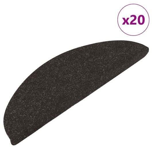 Selvklebende trappematter 20 stk svart 56x17x3 cm