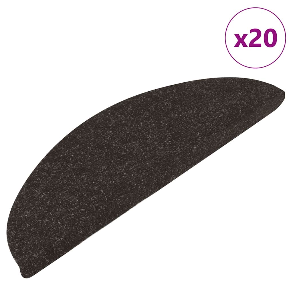 Selvklebende trappematter 20 stk svart 65x22,5x3,5 cm