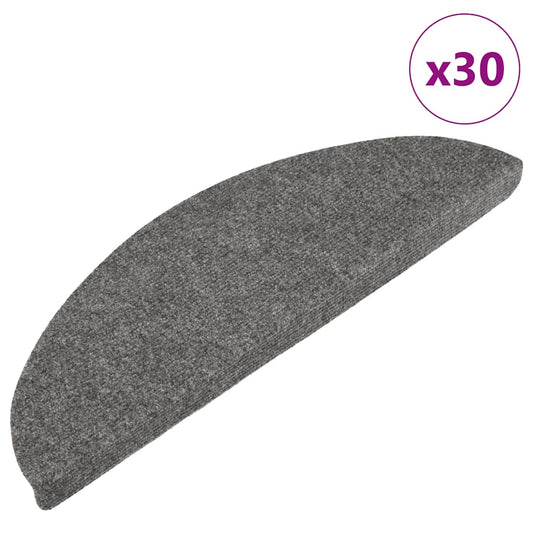 Selvklebende trappematter 30 stk grå 56x17x3 cm