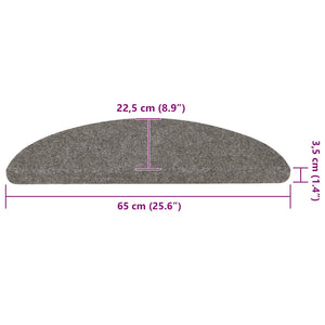 Selvklebende trappematter 20 stk grå 65x22,5x3,5 cm