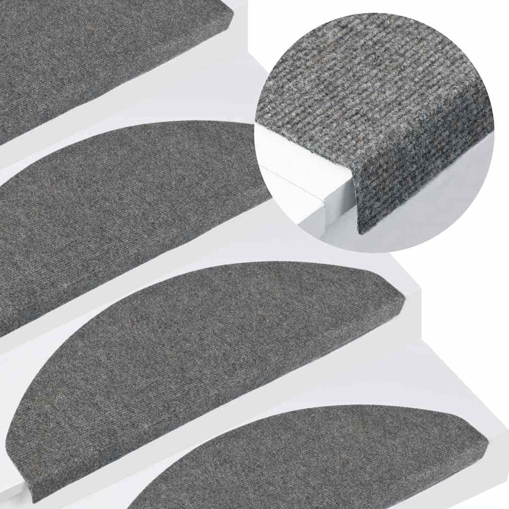 Selvklebende trappematter 30 stk grå 65x22,5x3,5 cm