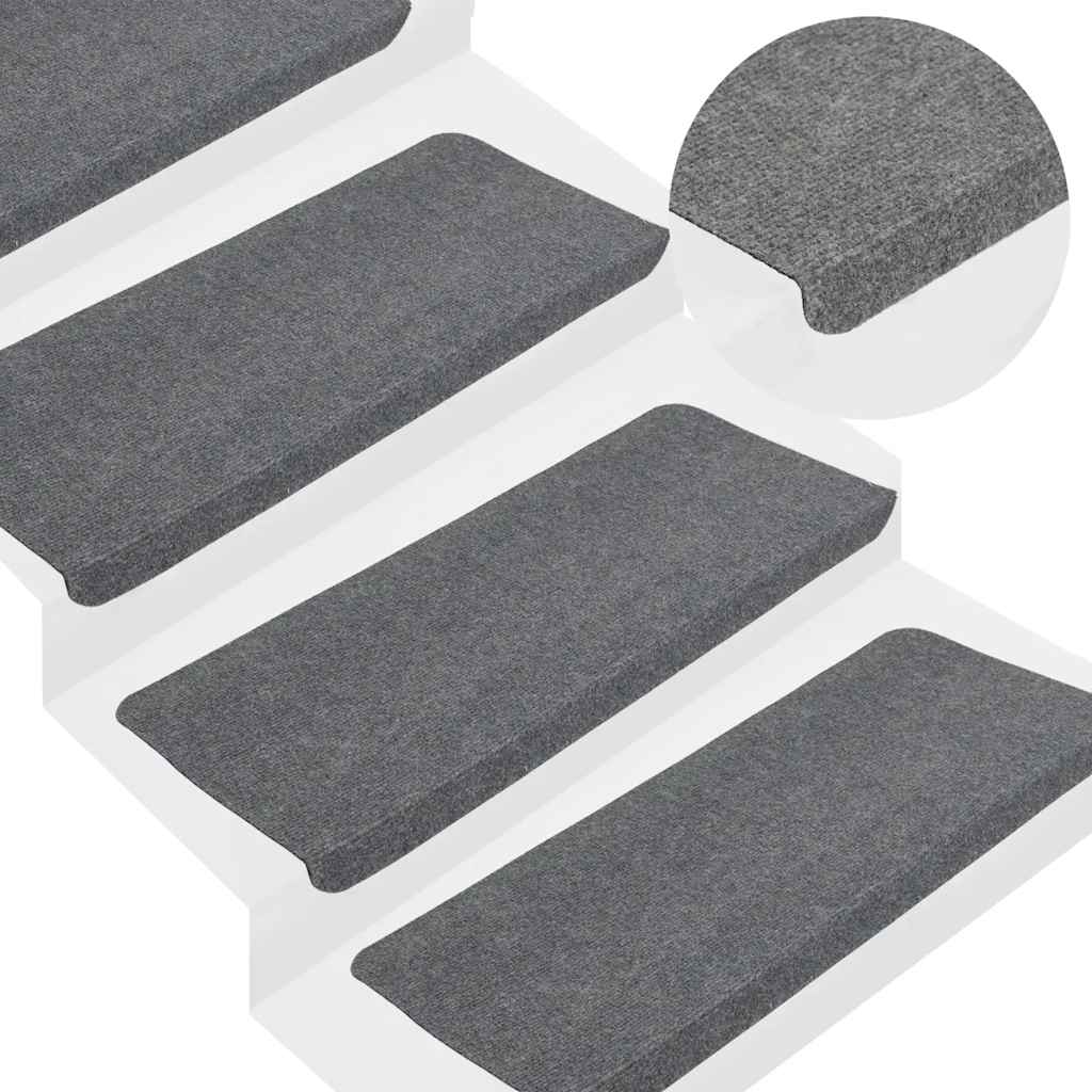 Selvklebende trappematter 30 stk grå 65x24,5x3,5 cm