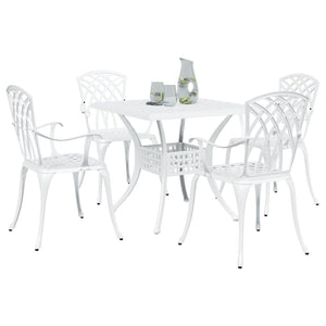 5 Delers Hagen spisebord Settl White Gjutet Aluminium