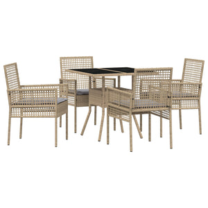 5-delt hage spisebord Beige Poly rotting