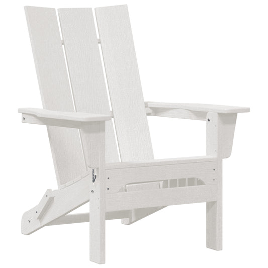 sammenleggbare Adirondack stol Hvit 74,5x80,5x90 cm HDPE