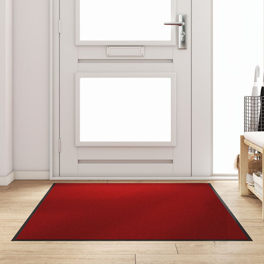 Rød rektangulær dørmatte 120x180 cm