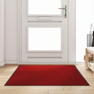 Rød rektangulær dørmatte 120x180 cm