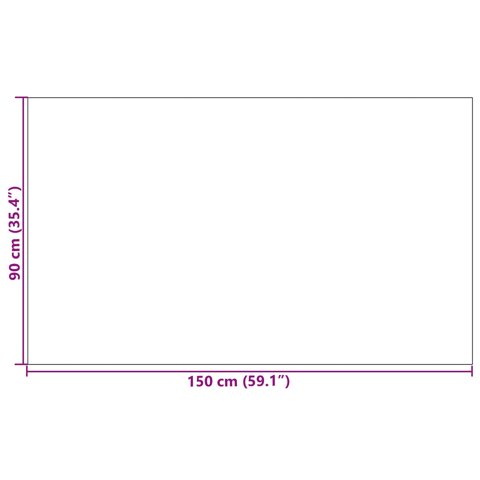 Dørmatte Rektangulær Svart 90x150 cm