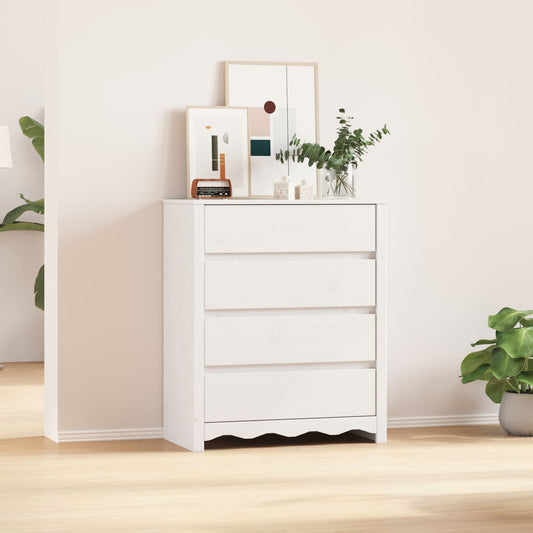Kommode ""DRAMMEN"" Hvit 76,5x40x91 cm Massiv Furu