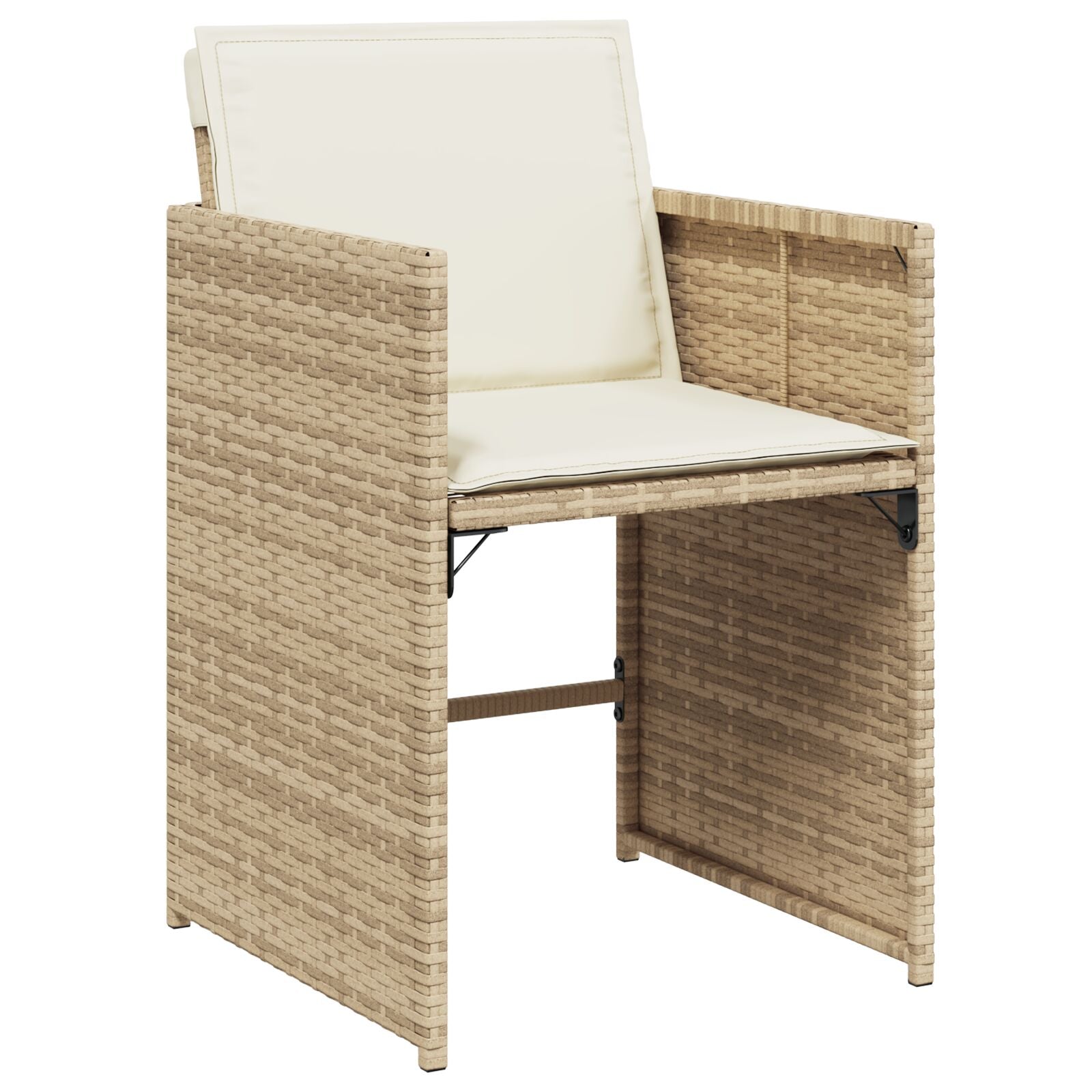 5-delt hage spisebord med puter Beige polyrotte