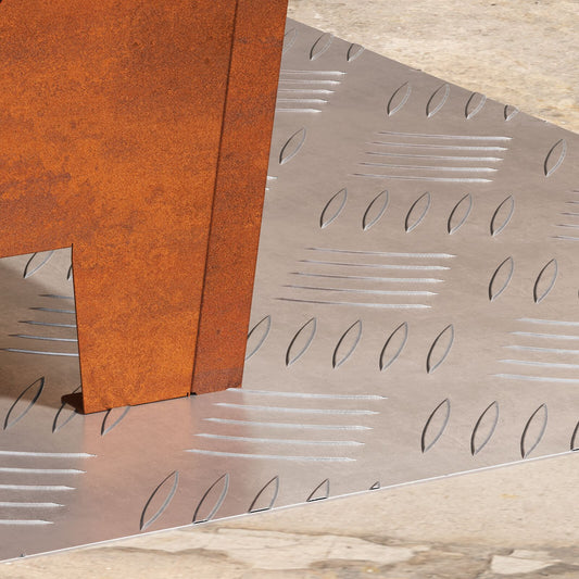 Aluminium Ribbede Plater 2 stk Sklisikker 50x40 cm