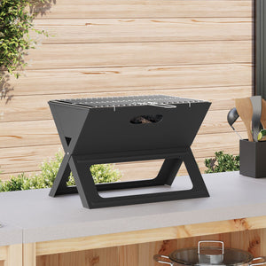 Kull BBQ Grill - Sammenleggbar, Svart, 46x30x31 cm, Laget av Stål