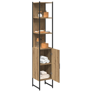 Baderomskap i Artisan Eik 33x33x185,5 cm Konstruert Tre