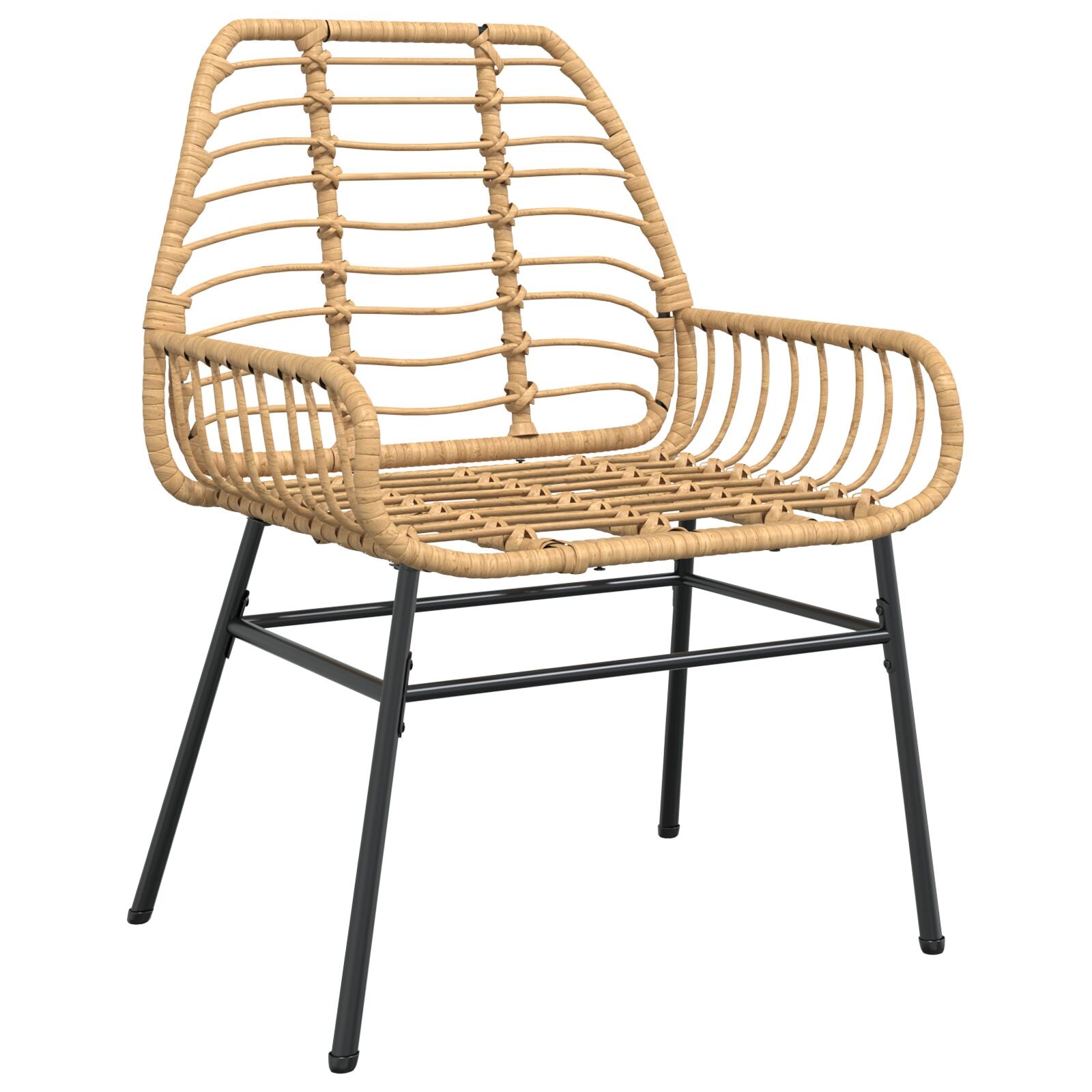 5-delt hagemøbelsett Brun Poly Rattan