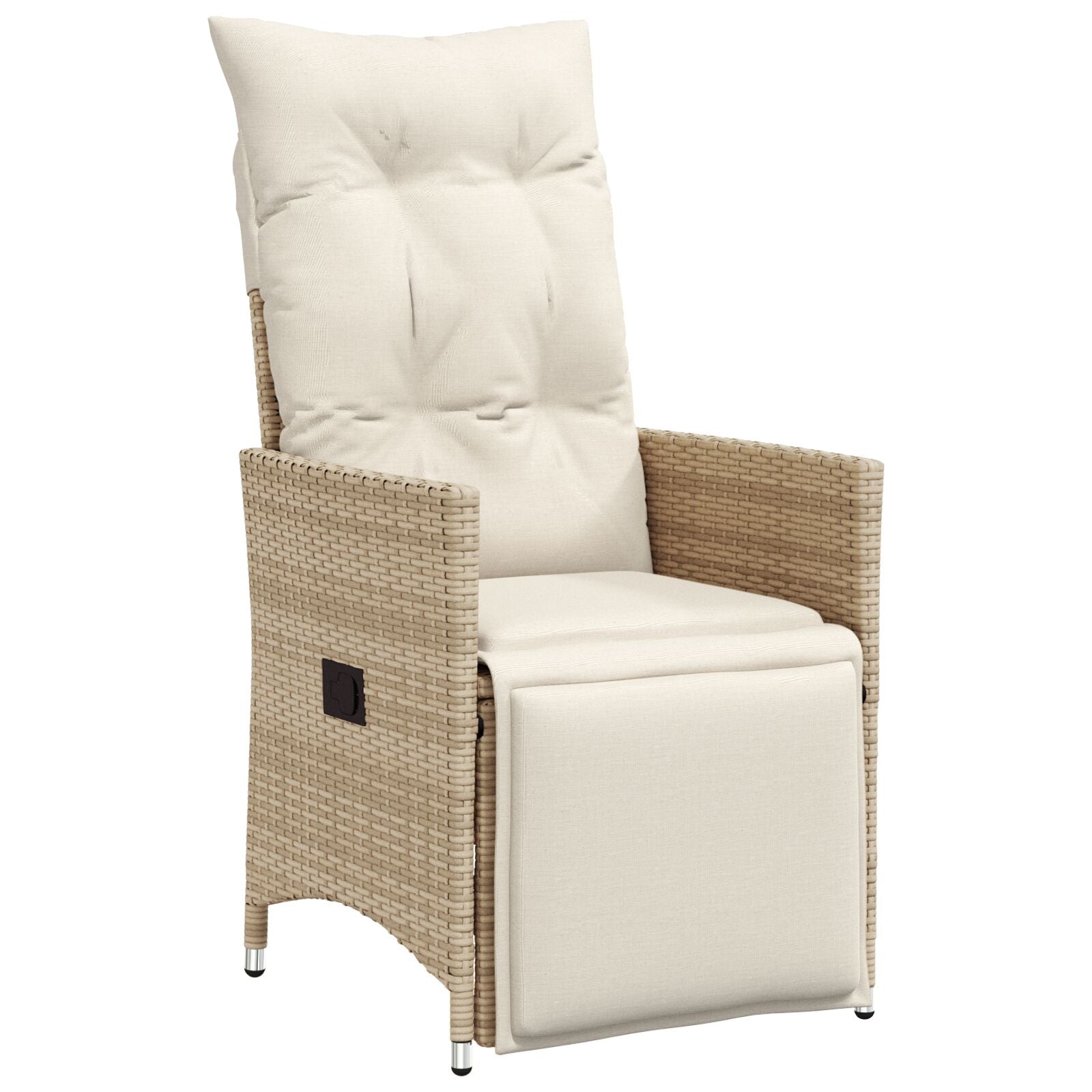 5-delers hage spisebordsett med puter Beige Poly rotting