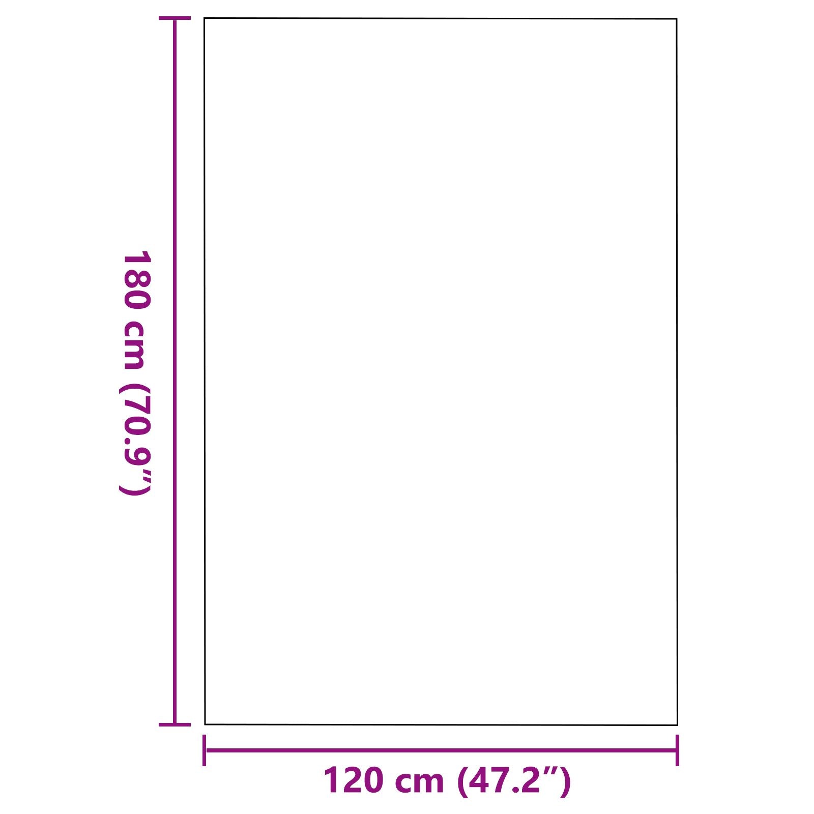 Rød rektangulær dørmatte 120x180 cm
