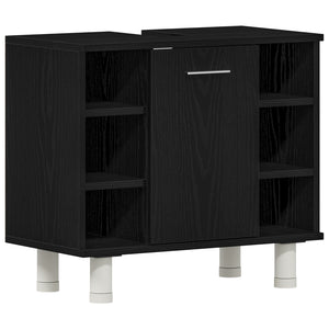 Badskap Svart Eik 60x32x54 cm Konstruert Tre