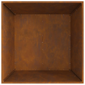 Fyrgrue Kvadratisk 80x80x40 cm Værbestandig Stål