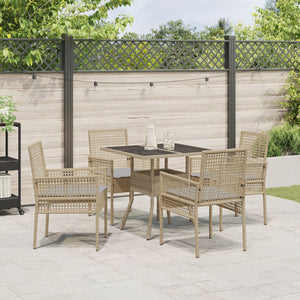 5-delt hage spisebord Beige Poly rotting