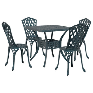 5-delt hagediningsett Grønn, støpt aluminium