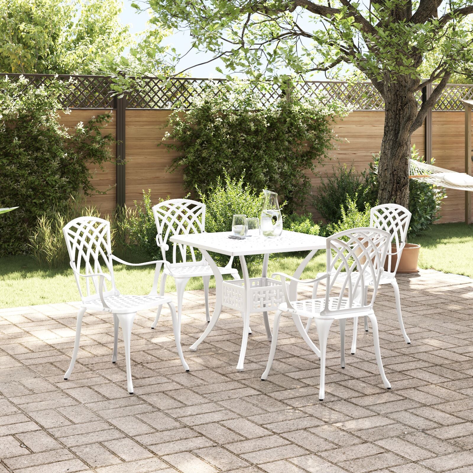 5 Delers Hagen spisebord Settl White Gjutet Aluminium