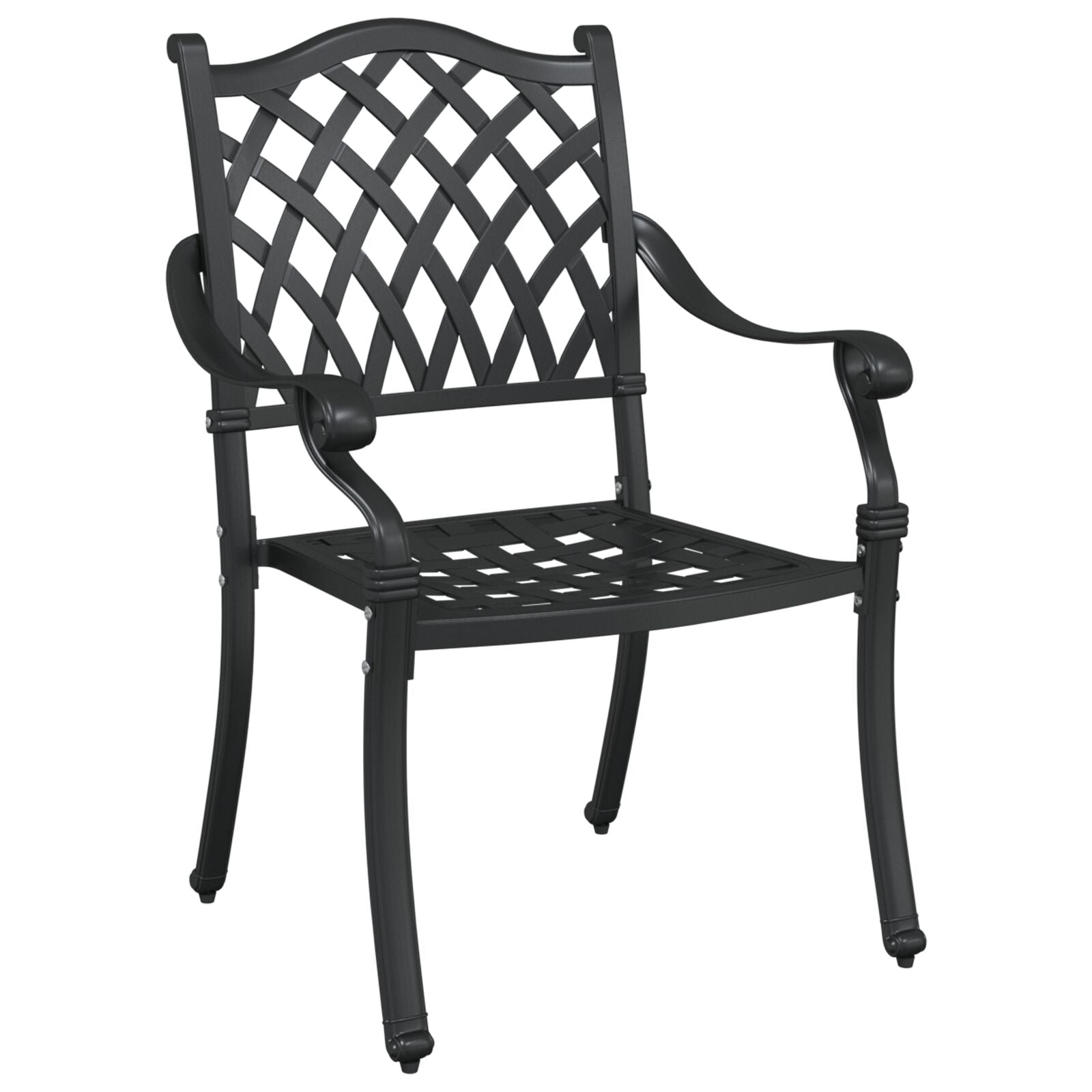 Utendørs Stoler Svart Aluminium 56 x 55 x 92,5 cm Stødig