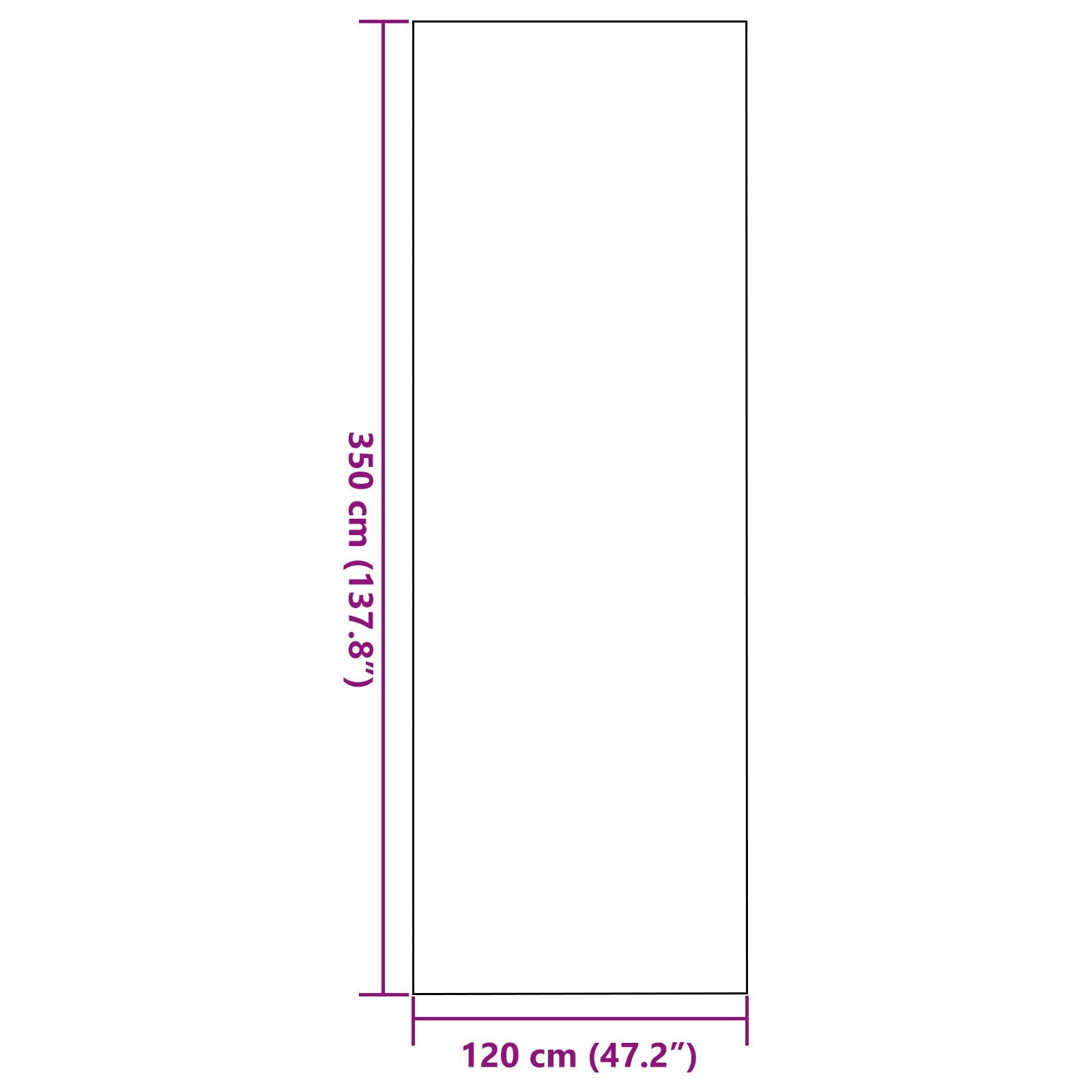 Dørmatte Rektangulær Brun 120x350 cm