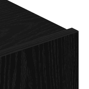 2-Piece TV Cabinet Set Black Engineered Wood