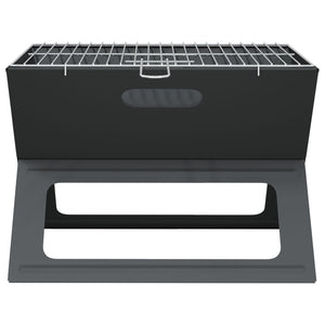 Kull BBQ Grill - Sammenleggbar, Svart, 46x30x31 cm, Laget av Stål
