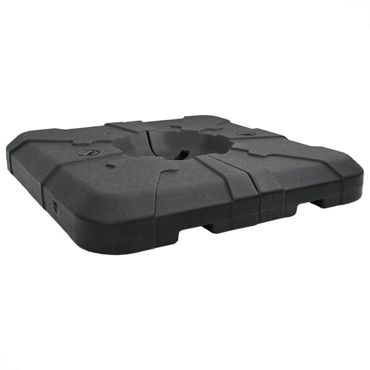2-delt parasollbase sett: 110 kg sand eller 70 kg vann