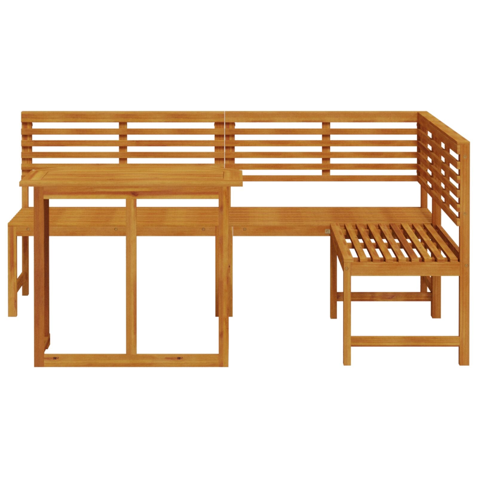 3-piece garden bistro set in solid acacia wood