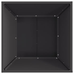 Ildplass Firkantet Svart 60x60x35 cm Stål
