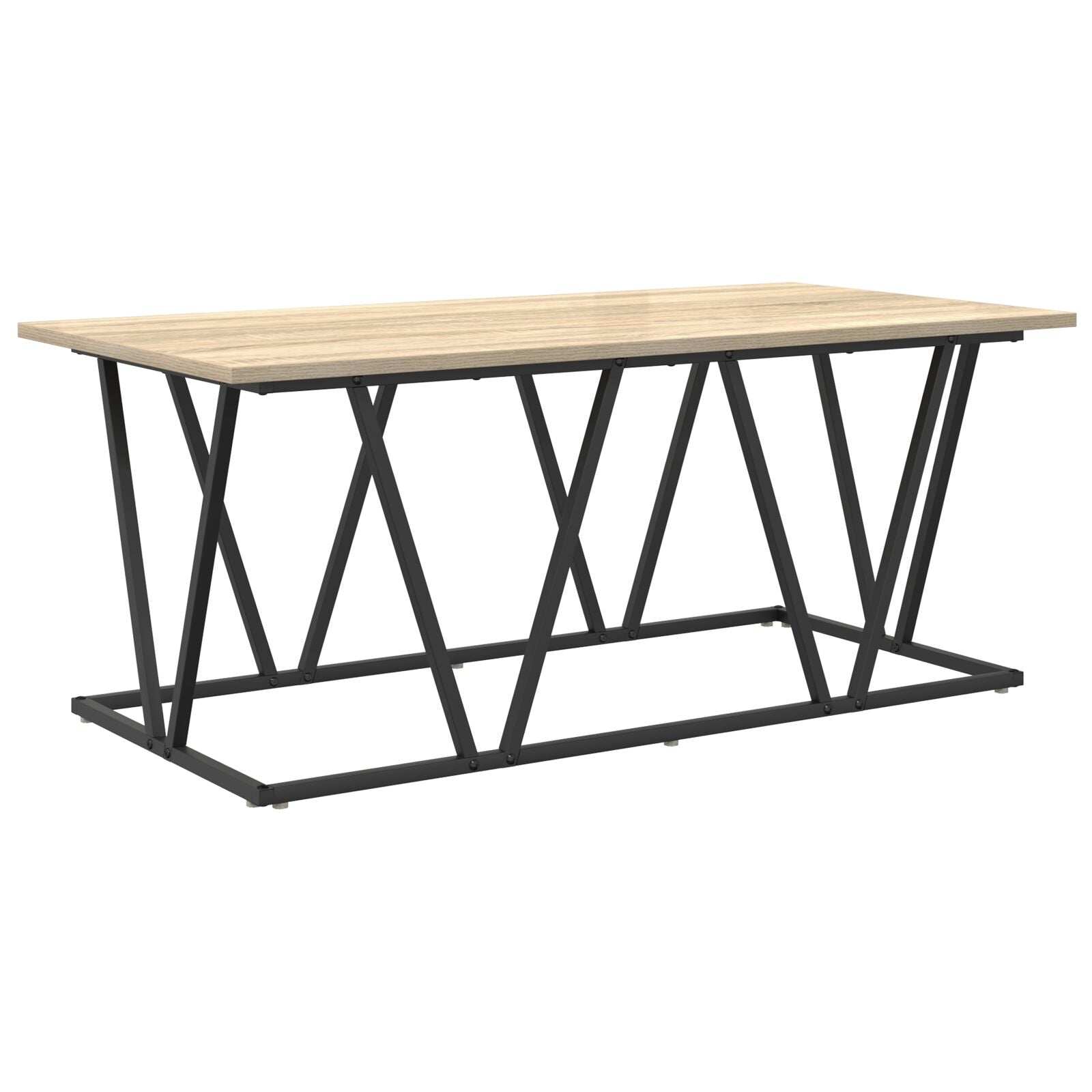 Kaffebord Sonoma Eik 100x50x40 cm Laget av Konstruert Tre og Metall