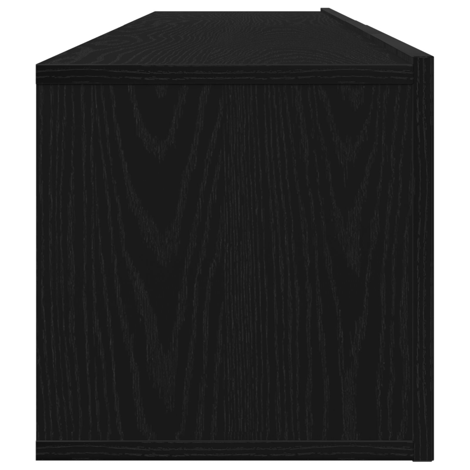 2-Piece TV Cabinet Set Black Engineered Wood
