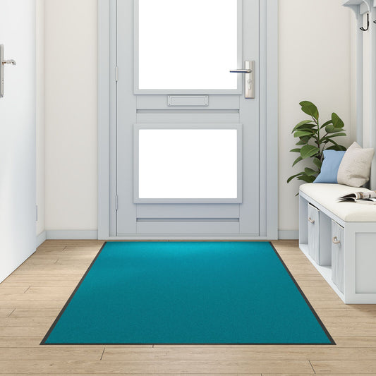 Dørmatte Vaskbar Cyan 120x300 cm