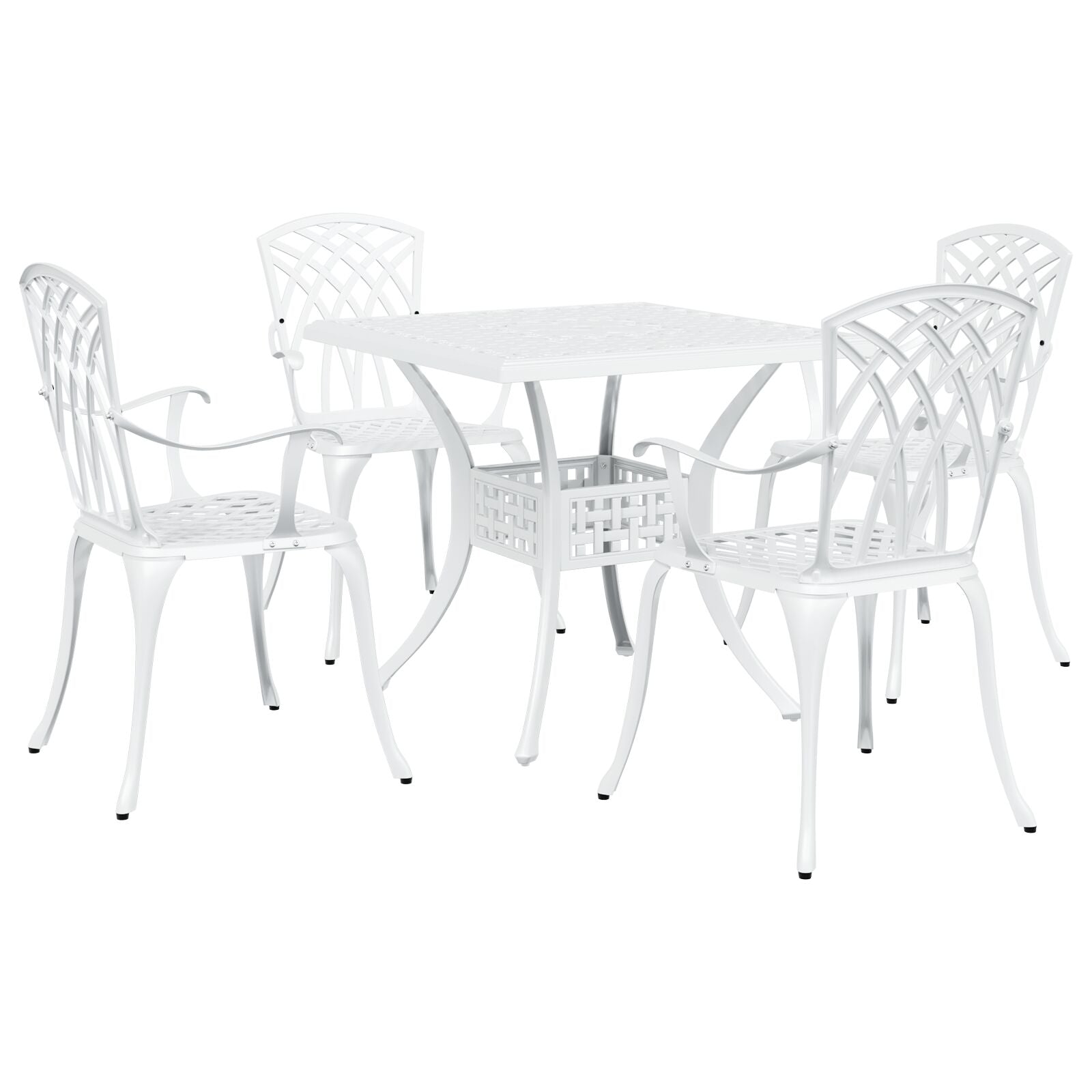 5 Delers Hagen spisebord Settl White Gjutet Aluminium
