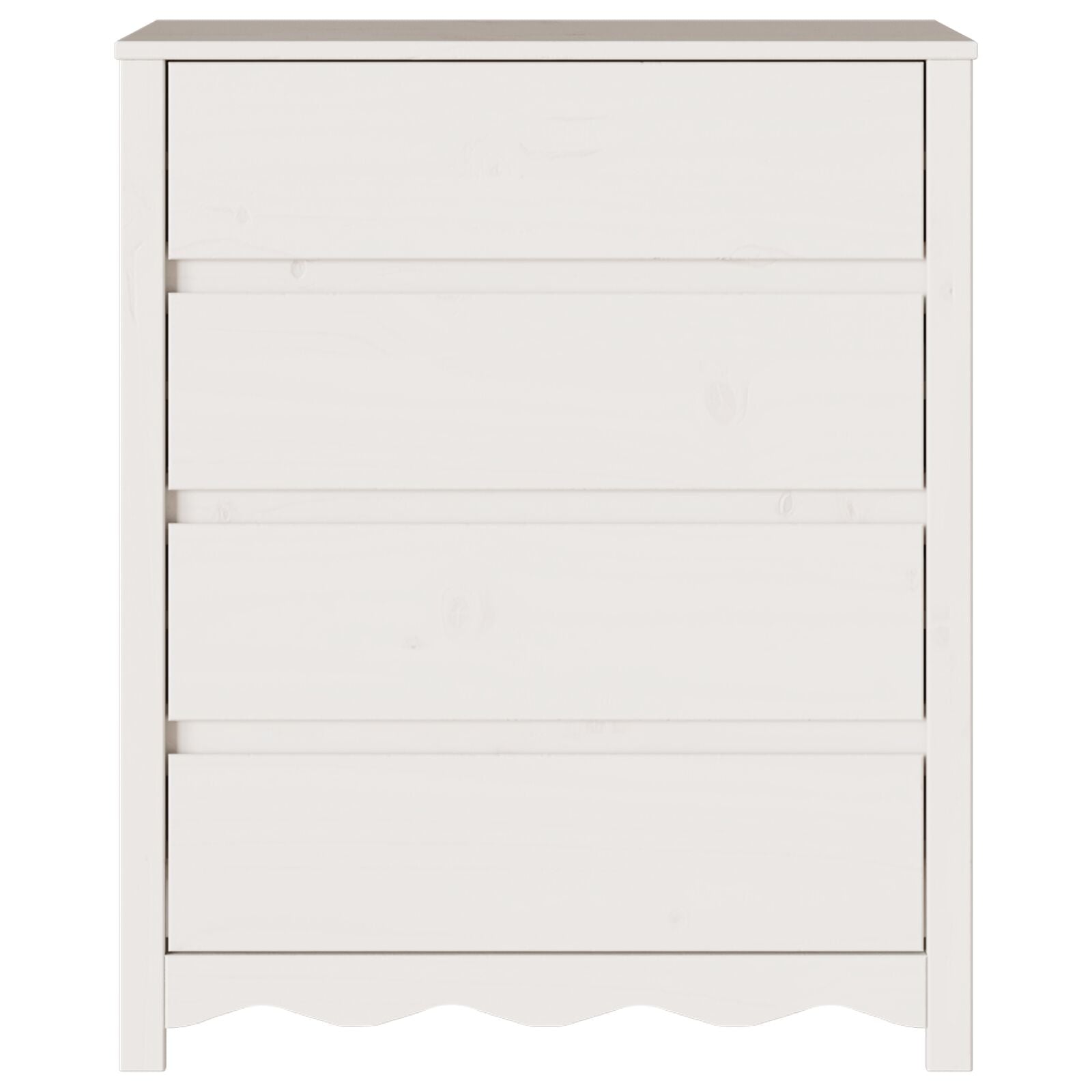 Kommode ""DRAMMEN"" Hvit 76,5x40x91 cm Massiv Furu